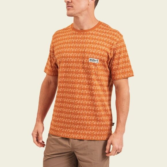 Howler Brothers Orange Patterned Short Sleeve Tee - Picture 3 of 4